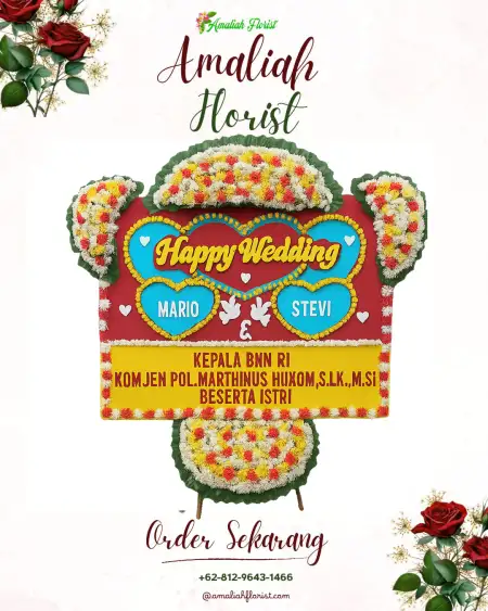 Papan Bunga Pernikahan Glontor